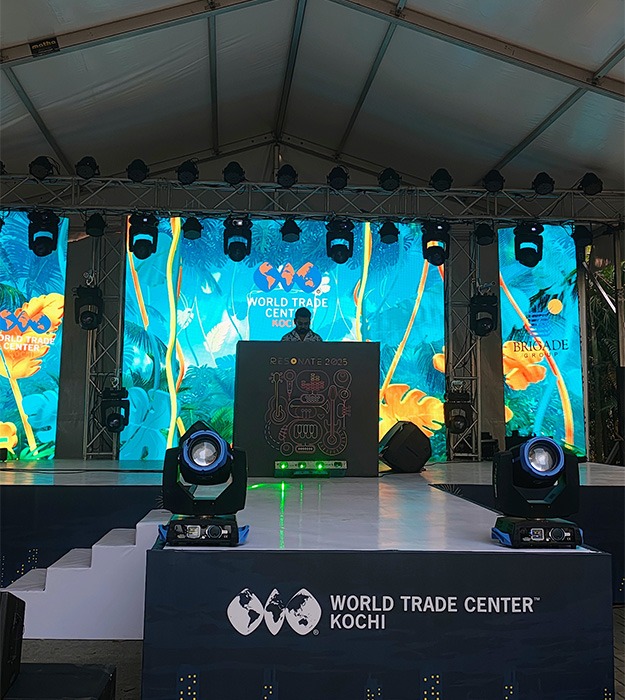 Exhibition stall fabrication with branded panels in Kochi, Chennai and Bangalore